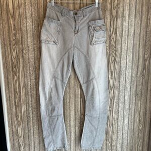Roberto Cavalli Grey Slim Fit Cargo Denim Jeans Pants Bottoms